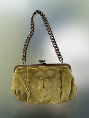 NWT J. Crew Green Velvet Purse